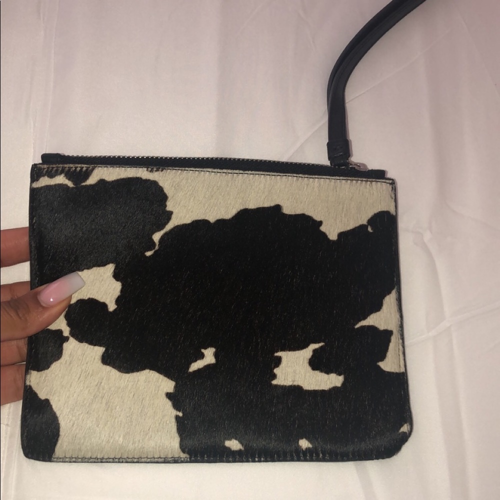 Real cow hair clutch